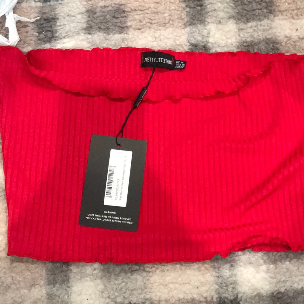 Red tube top